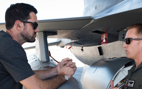 Matt Leinart tours Nellis