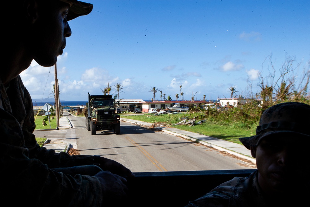 CLB-31 Marines continue FEMA-directed relief efforts on Tinian