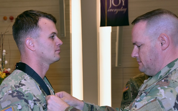 SSG Madasz receives SSG Stout Medal
