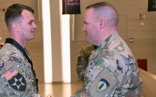 SSG Madasz receives SSG Stout Medal