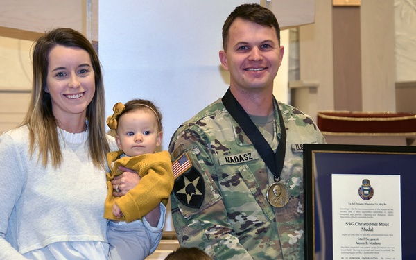 SSG Madasz receives SSG Stout Medal