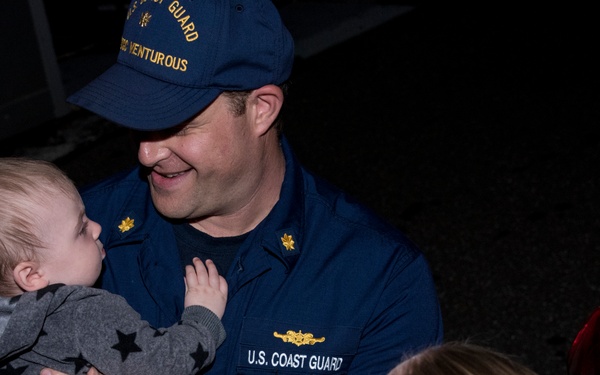 Coast Guard Cutter Venturous returns home after 59-day law enforcement patrol in the Eastern Pacific and Caribbean Ocean