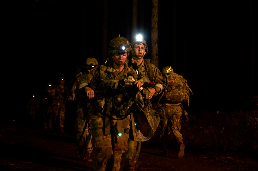 U.S. Army Soldiers take the Expert Field Medical Badge Qualification Exam