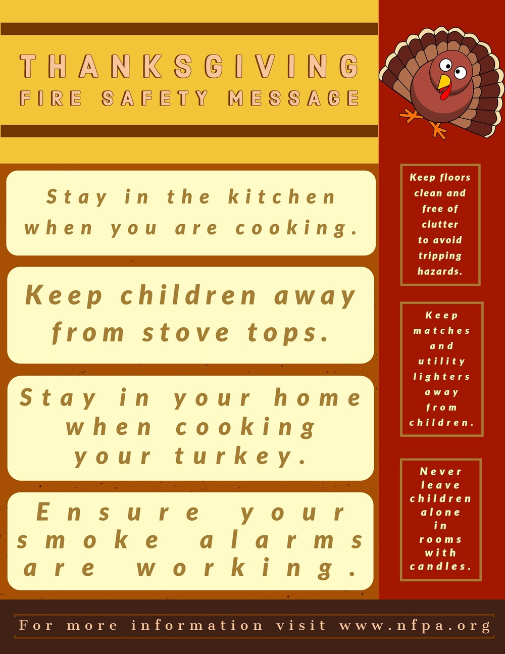 Thanksgiving fire safety message