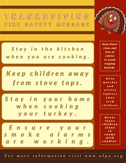 Thanksgiving fire safety message