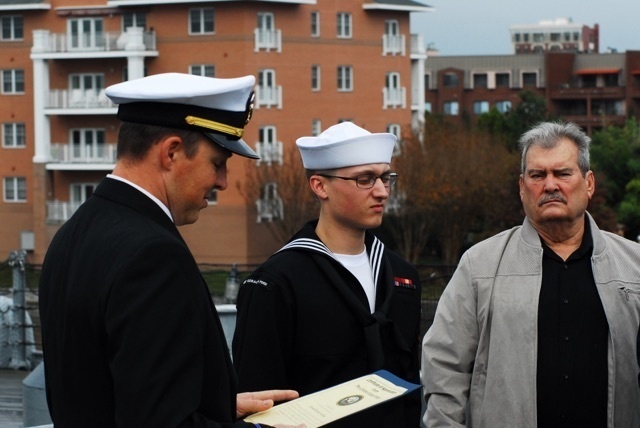 Naval Museum hosts a re-enlistment ceremony