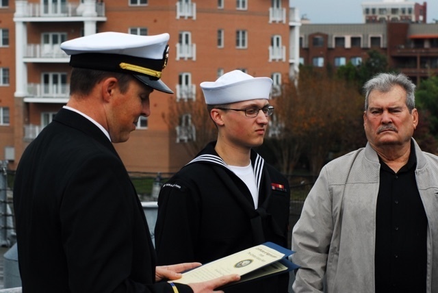 Naval Museum hosts a re-enlistment ceremony