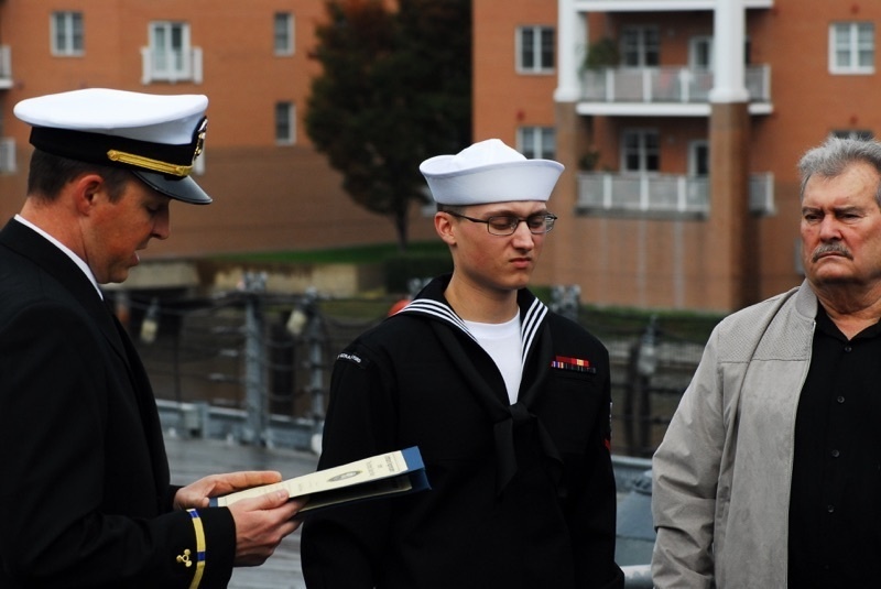 Naval Museum hosts a re-enlistment ceremony