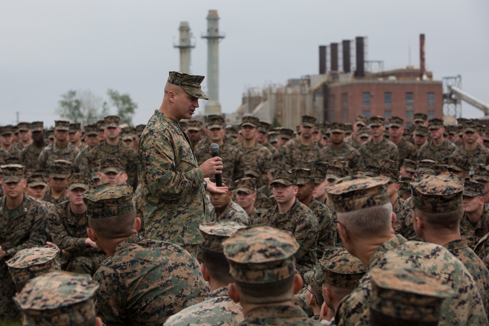 2d MarDiv Commanding General Speaks with 6th Marines; 3/6 Awarded Catlin Cup to Conclude Regiment Week