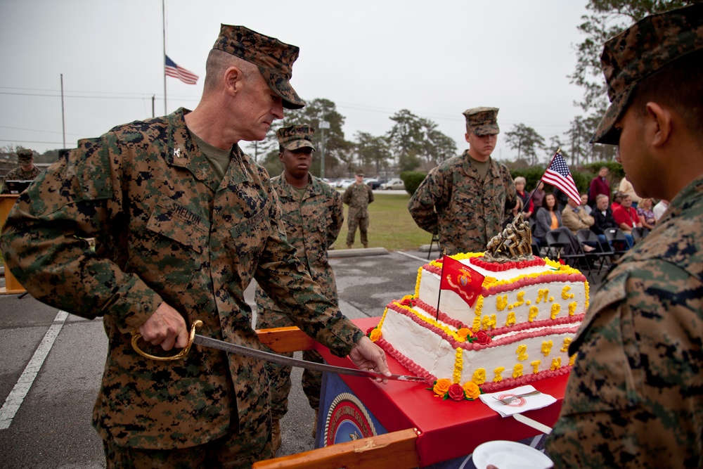 Marine Corps Combat Service Support Schools Cake Cutting Ceremony