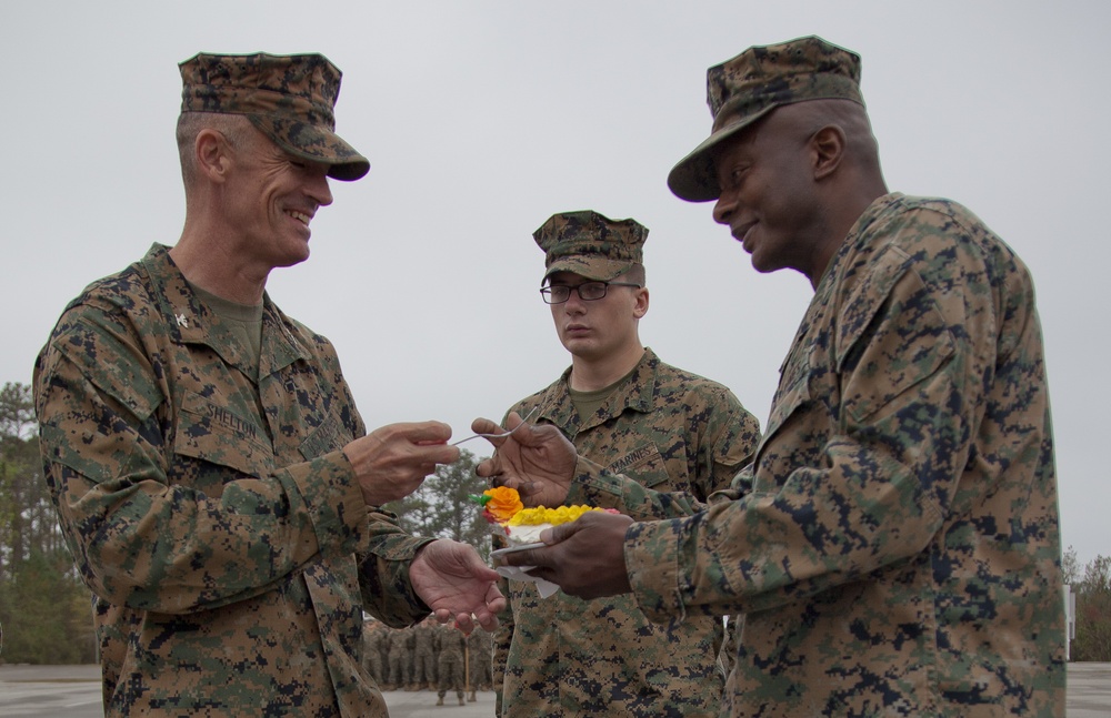 Marine Corps Combat Service Support Schools Cake Cutting Ceremony