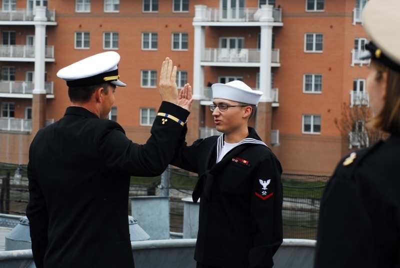 Naval museum hosts a re-enlistment ceremony