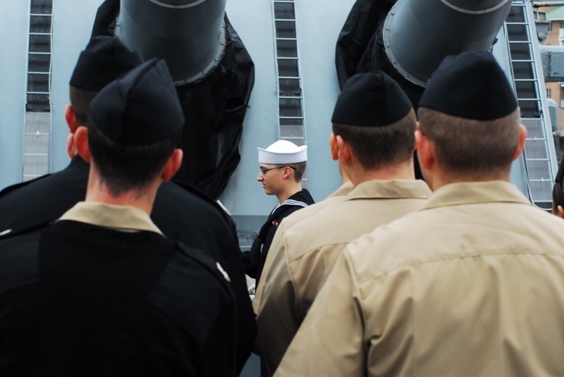 Naval Museum hosts a re-enlistment ceremony