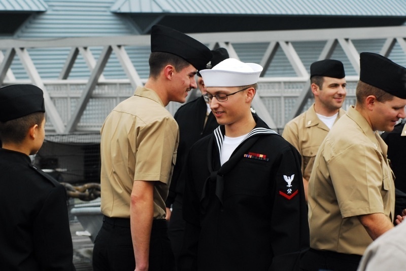 Naval Museum hosts a re-enlistment ceremony