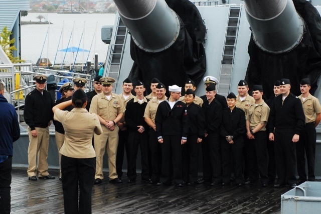 Naval Museum hosts a re-enlistment ceremony