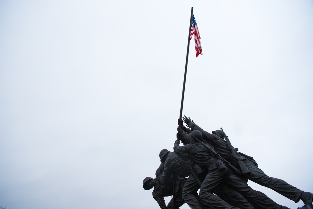 USMC wreath laying in honor of the 243rd Marine Corps Birthday