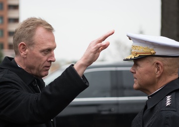 USMC wreath laying in honor of the 243rd Marine Corps Birthday
