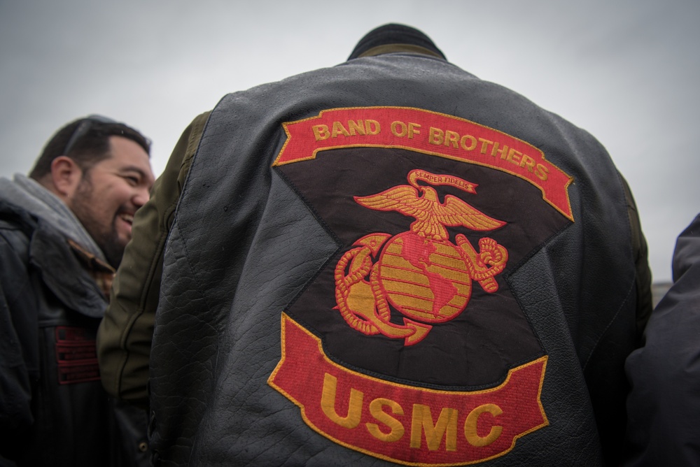 USMC wreath laying in honor of the 243rd Marine Corps Birthday