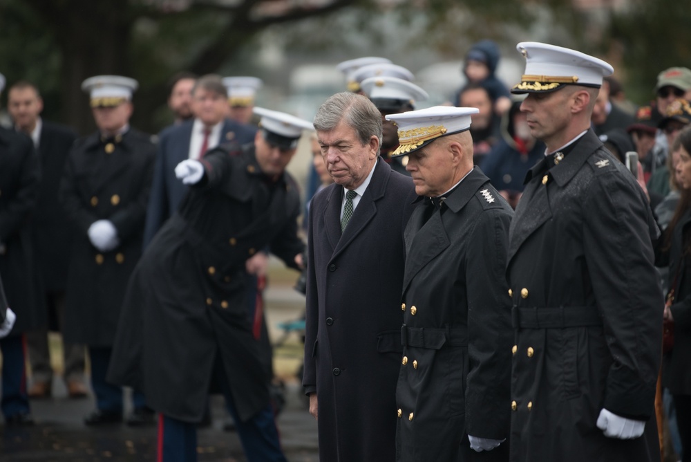 USMC wreath laying in honor of the 243rd Marine Corps Birthday