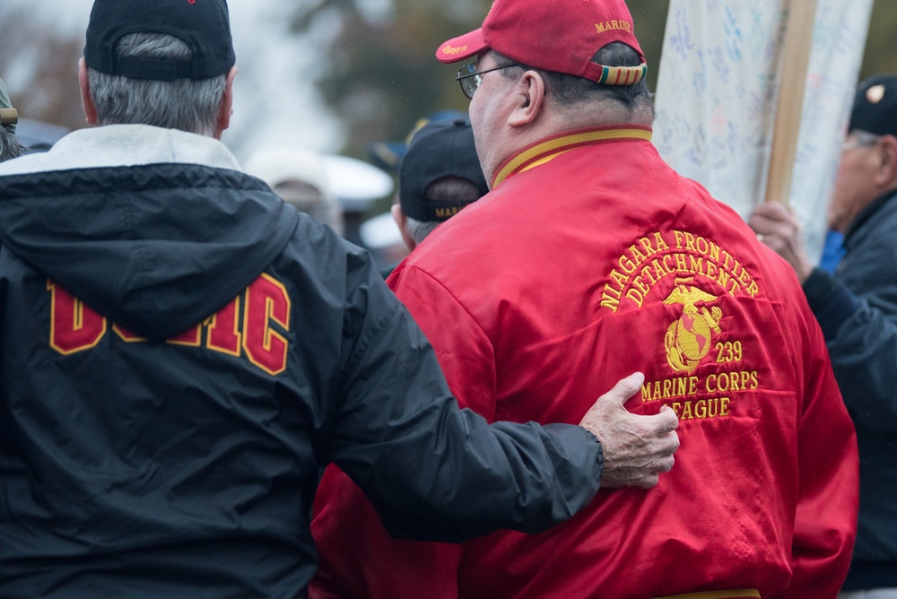 USMC wreath laying in honor of the 243rd Marine Corps Birthday