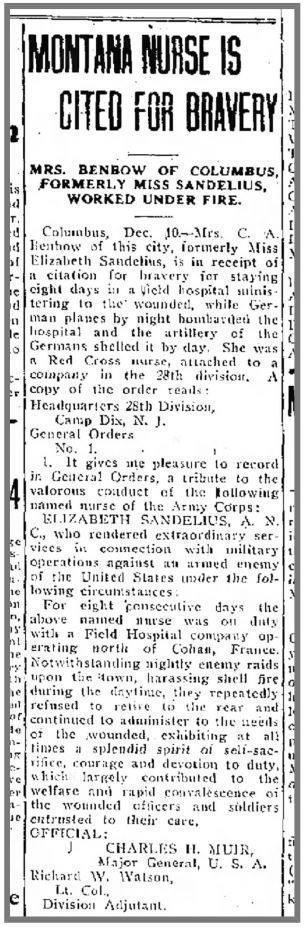 Female nurse awarded by 28ID commander for actions during World War I