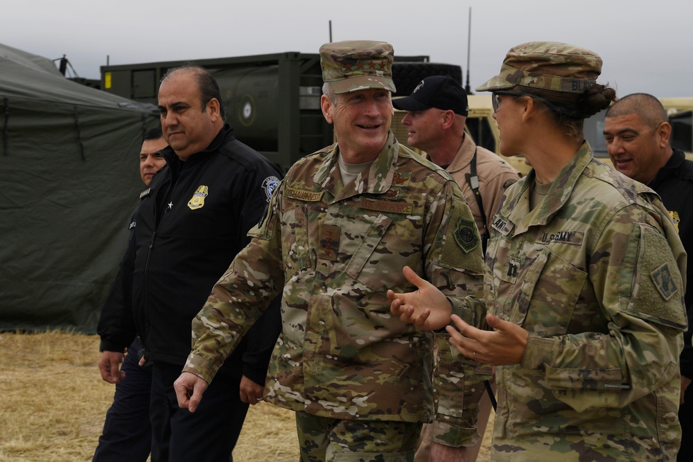 General O' Shaughnessy visits Camp Donna