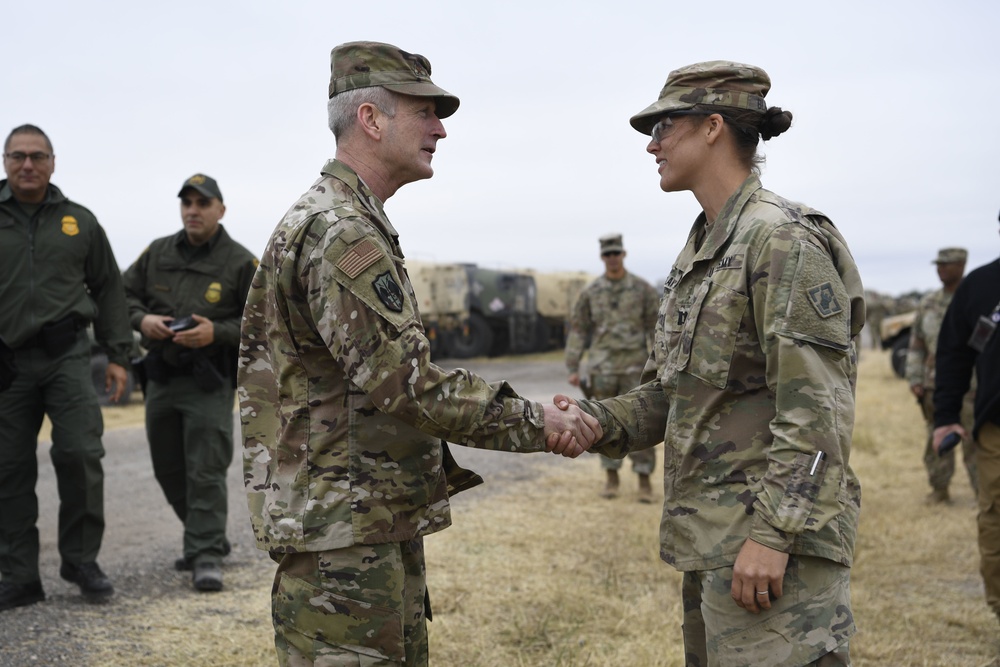 General O' Shaughnessy visits Camp Donna