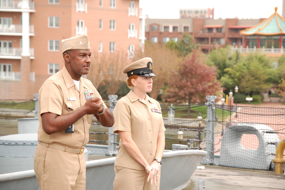 US Marine Corps Forces Command re-enlistment ceremony