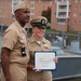 Re-enlistment ceremony on the USS Wisconsin (BB 64)