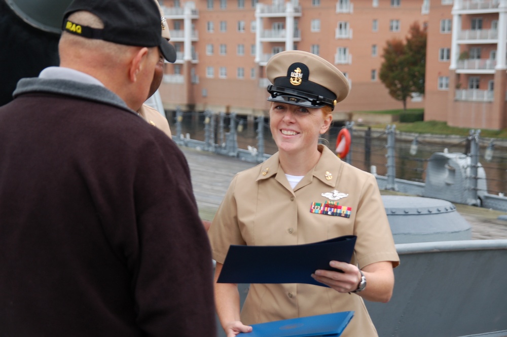 Naval Museum hosts a re-enlistment ceremony