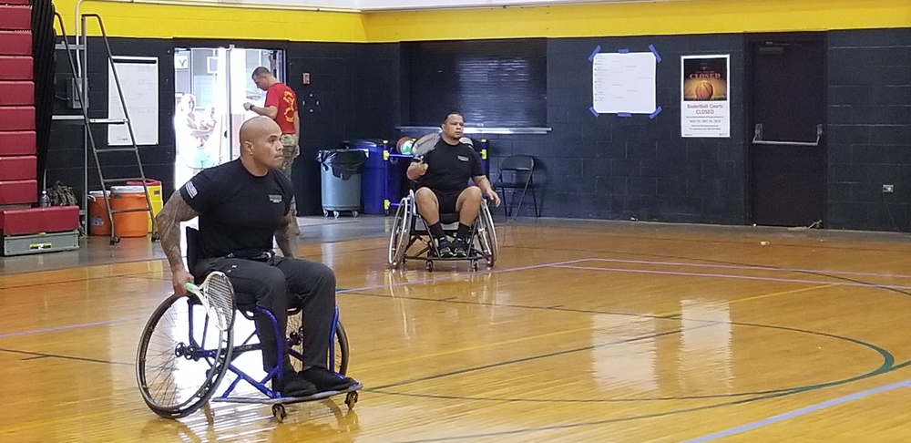 U.S. Army veterans compete in wheelchair tennis finals