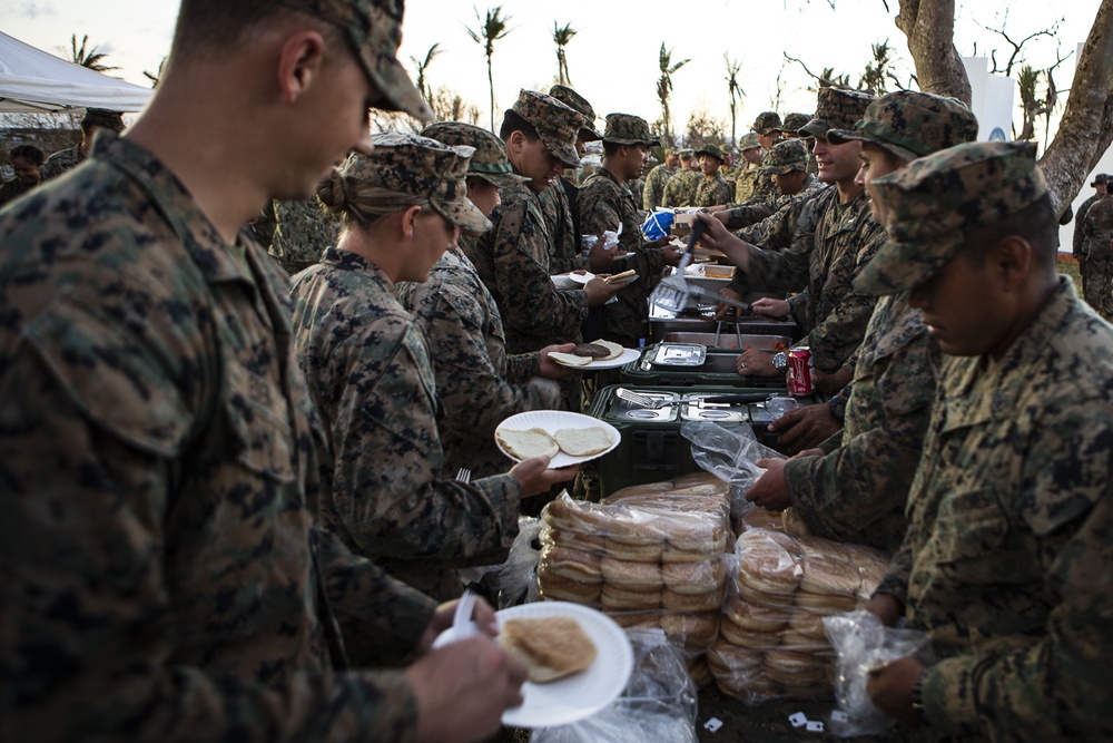 31st MEU, CLB-31 celebrate 243 years as Tinian relief continues