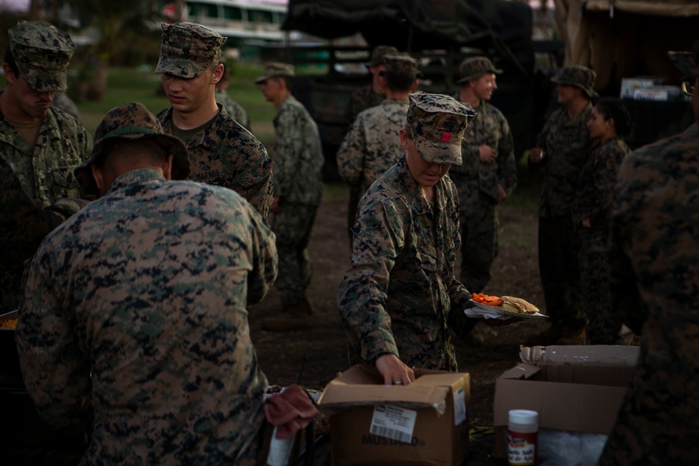 31st MEU, CLB-31 celebrate 243 years as Tinian relief continues