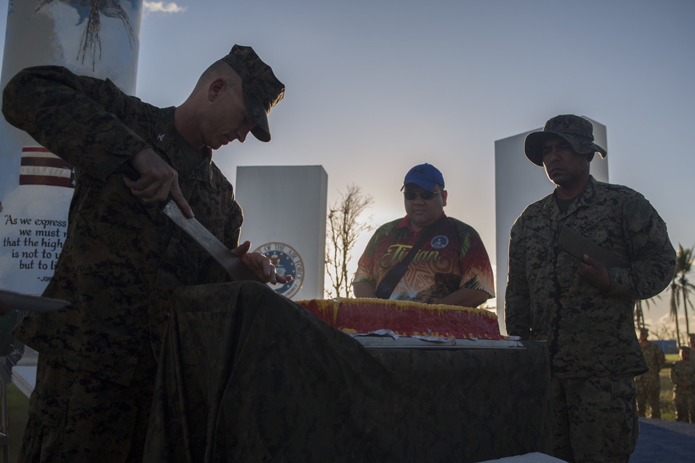 31st MEU, CLB-31 celebrates 243 years as Tinian relief continues