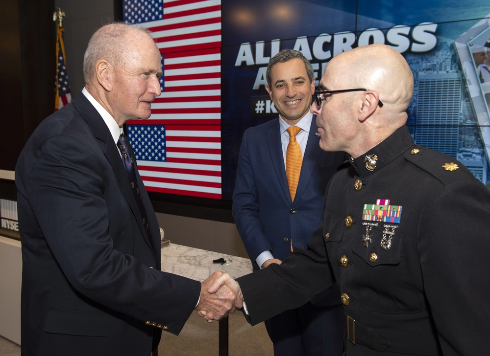 Defense Official Rings Closing Bell at NYSE