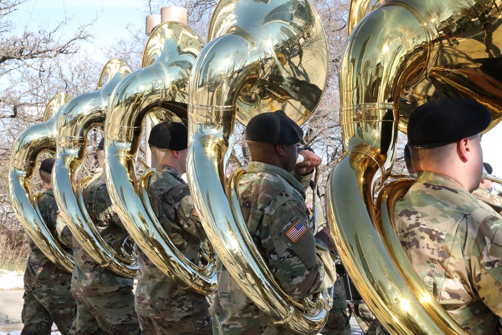 484th Army Band Soldiers perform in Veterans Day Parade