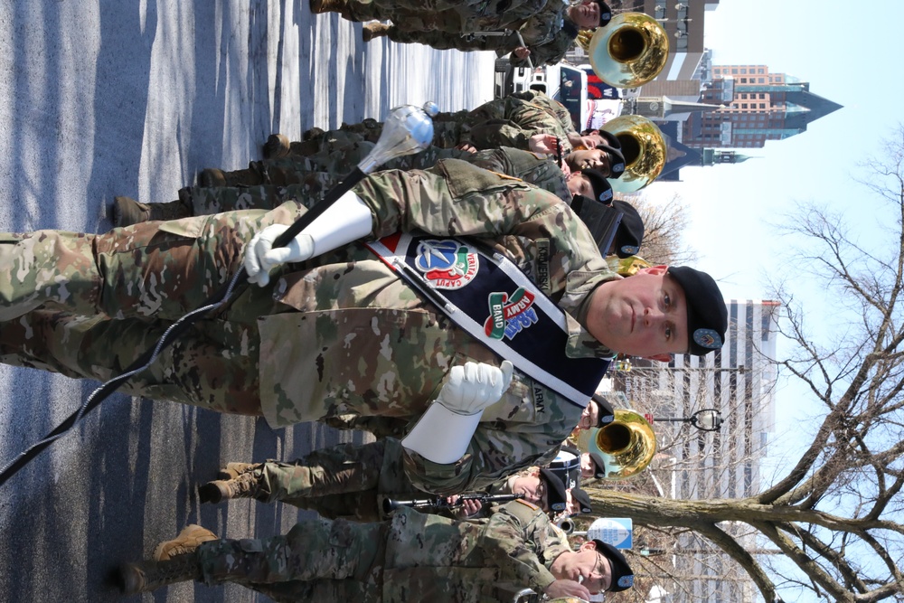 484th Army Band Soldiers perform in Veterans Day Parade