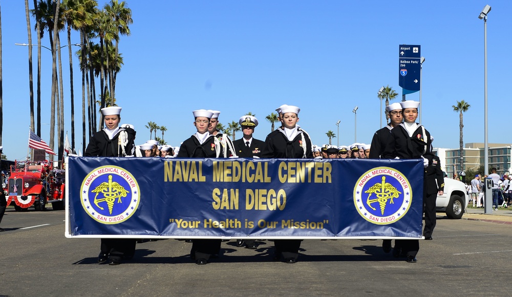 NMCSD Sailors March in the 2018 Veterans Day Parade