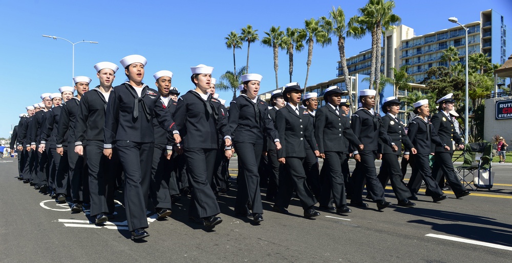 NMCSD Sailors March in the 2018 Veterans Day Parade