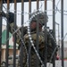 Soldiers Lay Barbed Wire At Gateway International Bridge