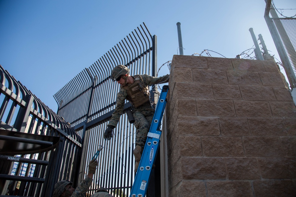 Marines with 7th ESB Improve Border Security at the Otay Mesa Port of Entry