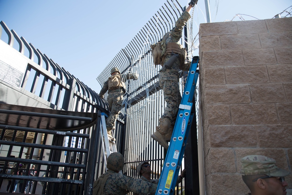 Marines with 7th ESB Improve Border Security at the Otay Mesa Port of Entry