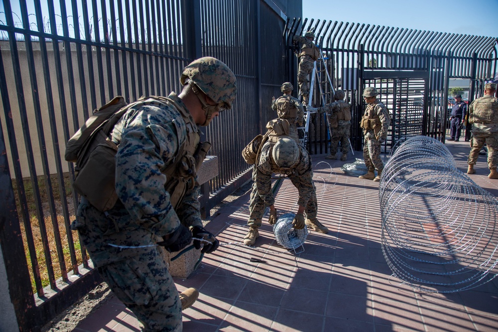 Marines with 7th ESB Improve Border Security at the Otay Mesa Port of Entry