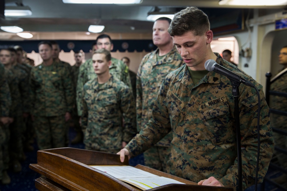 24th MEU celebrates Marine Corps birthday on USS Iwo Jima