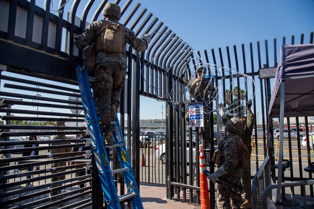 Marines with 7th ESB Improve Border Security at the Otay Mesa Port of Entry