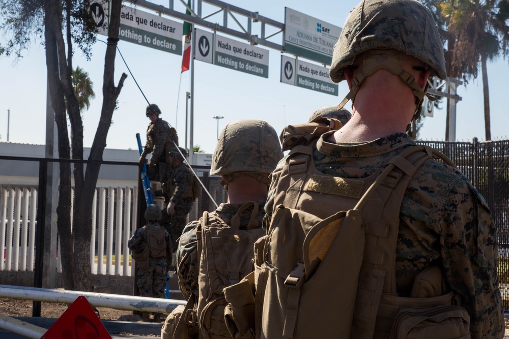 Marines with 7th ESB Improve Border Security at the Otay Mesa Port of Entry