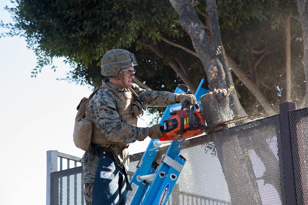 Marines with 7th ESB Improve Border Security at the Otay Mesa Port of Entry