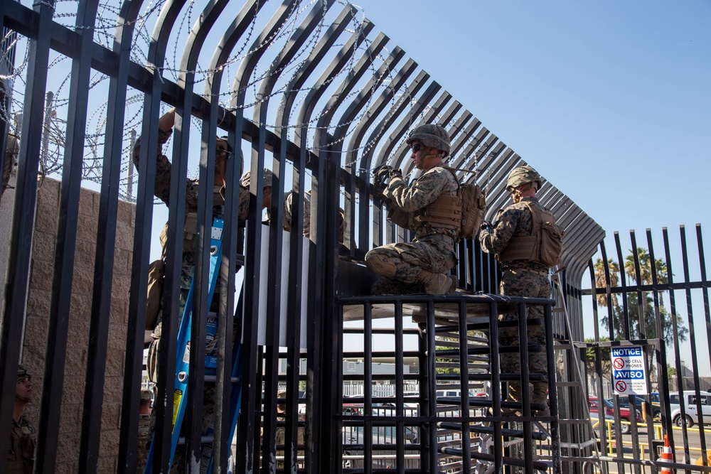 Marines with 7th ESB Improve Border Security at the Otay Mesa Port of Entry