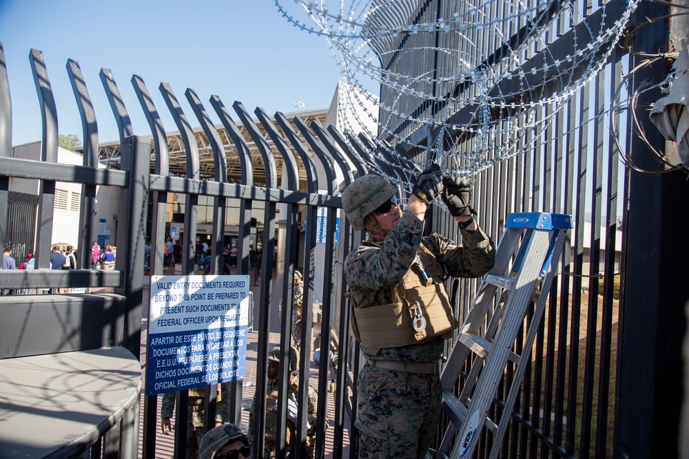 Marines with 7th ESB Improve Border Security at the Otay Mesa Port of Entry