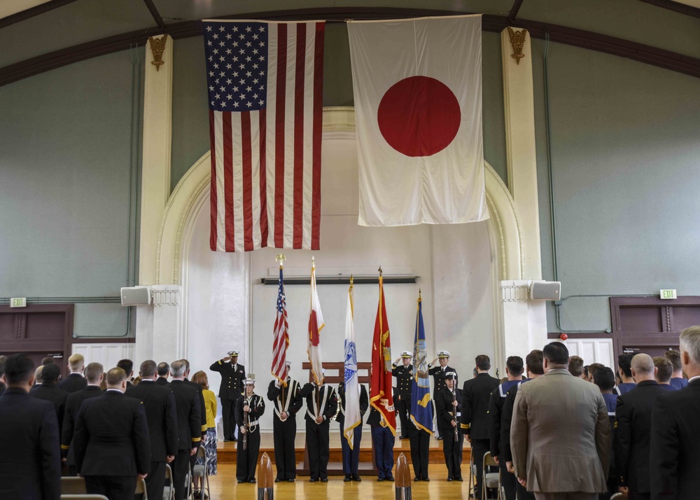 Submarine Group 7 gives keynote address at CFAY Bells of Peace Memorial Event